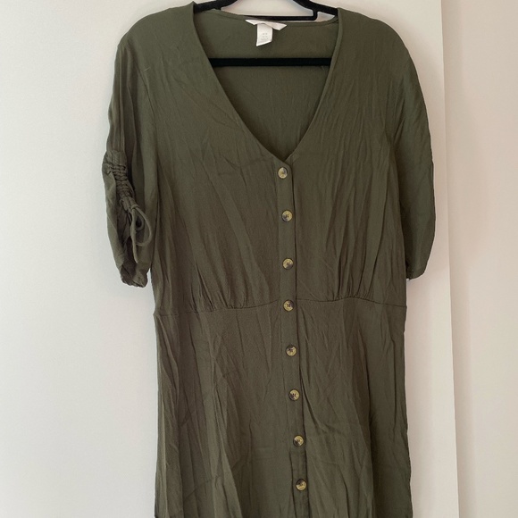 H&M Olive Green Dress - Picture 1 of 3